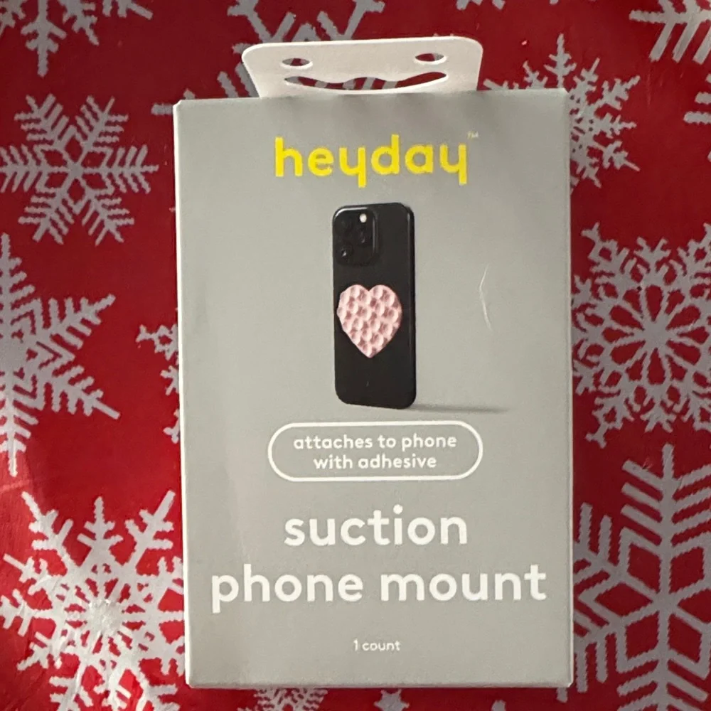 Heyday Black and Pink Suction Phone Mount